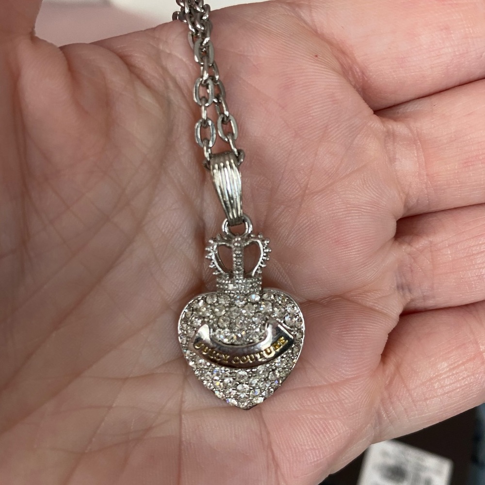 Juicy Couture Heart Necklace - Silver